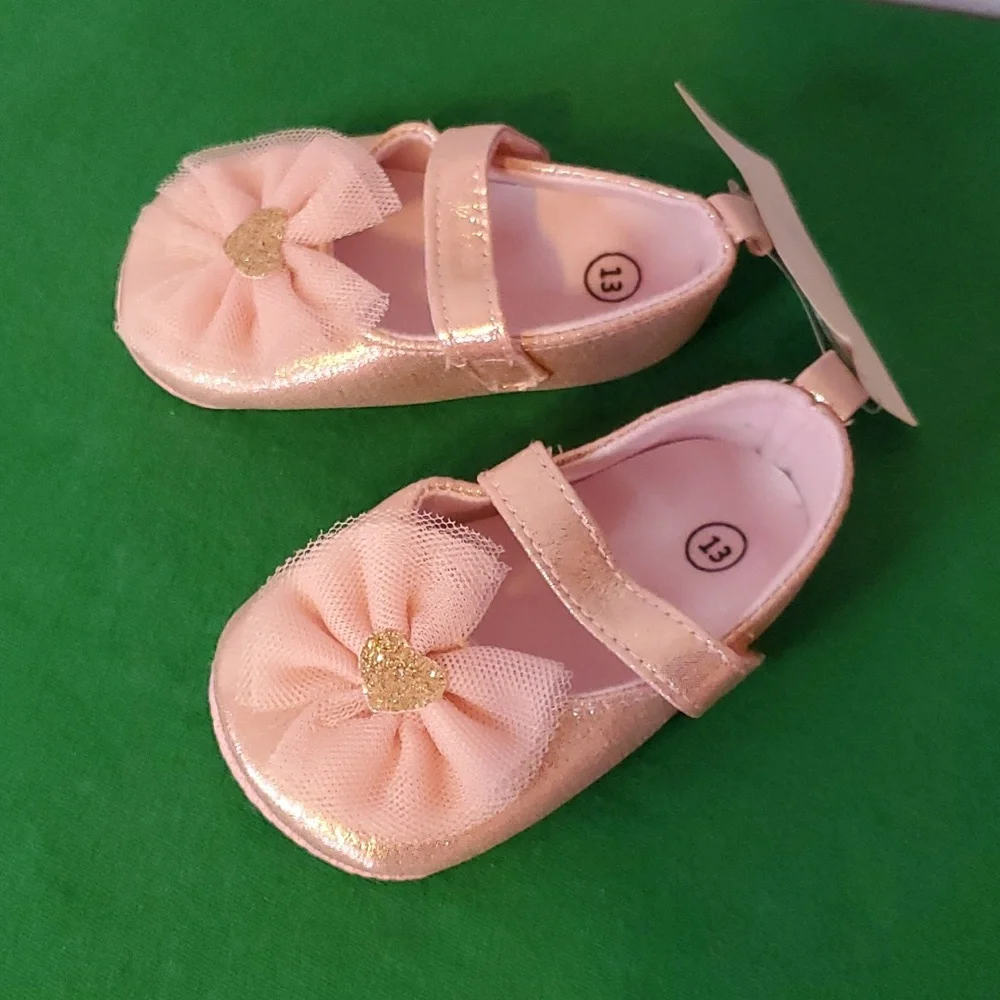 Girls Pink / Gold Dress Shoes